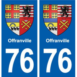 76 Offranville blason autocollant plaque stickers ville