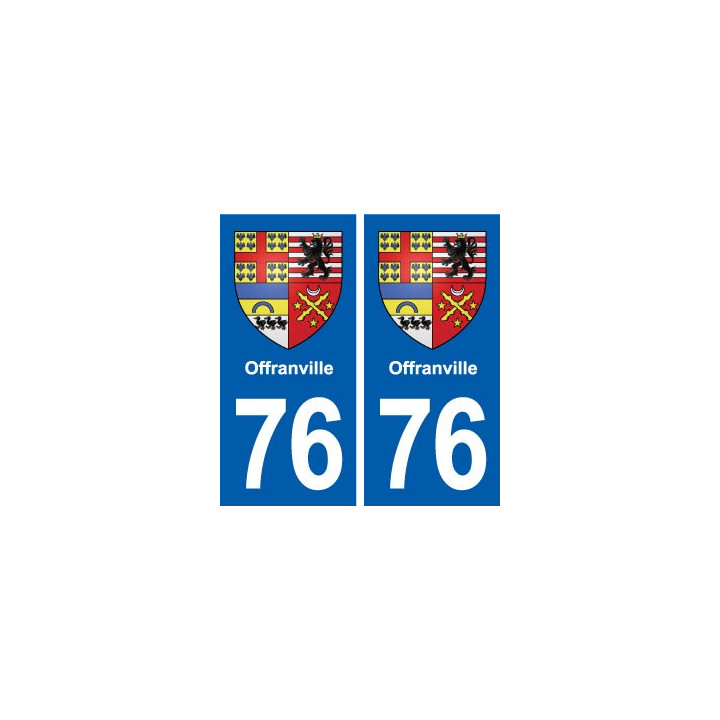 76 Offranville blason autocollant plaque stickers ville