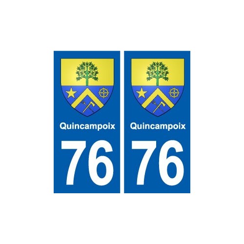 76 Quincampoix blason autocollant plaque stickers ville