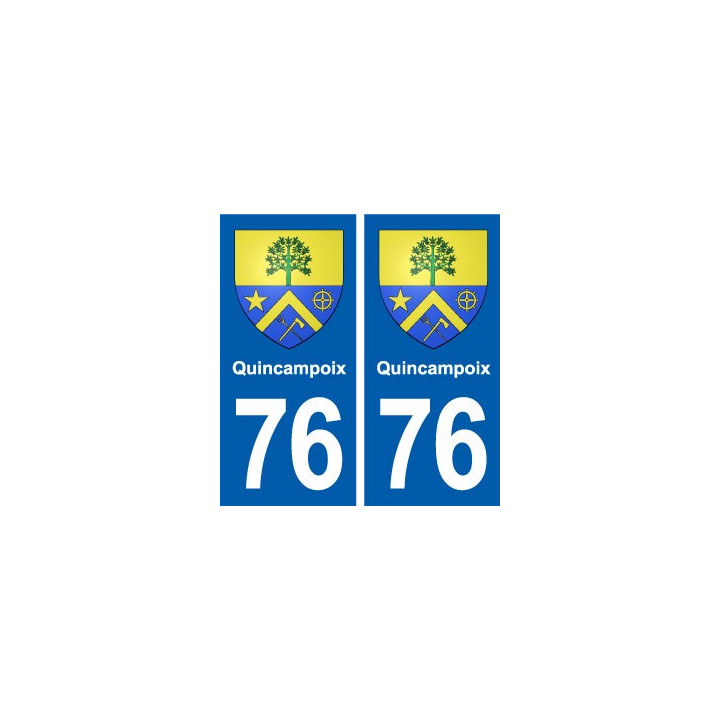 76 Quincampoix blason autocollant plaque stickers ville