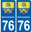 76 Quincampoix blason autocollant plaque stickers ville