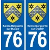 76 Sainte-Marguerite-sur-Duclair blason autocollant plaque stickers ville