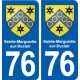 76 Sainte-Marguerite-sur-Duclair blason autocollant plaque stickers ville