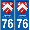 76 Saint-Léger-du-Bourg-Denis blason autocollant plaque stickers ville