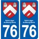 76 Saint-Léger-du-Bourg-Denis blason autocollant plaque stickers ville