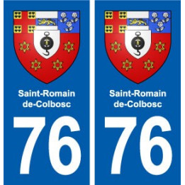 76 Saint-Romain-de-Colbosc blason autocollant plaque stickers ville