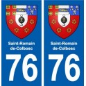 76 Saint-Romain-de-Colbosc blason autocollant plaque stickers ville
