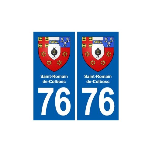 76 Saint-Romain-de-Colbosc blason autocollant plaque stickers ville