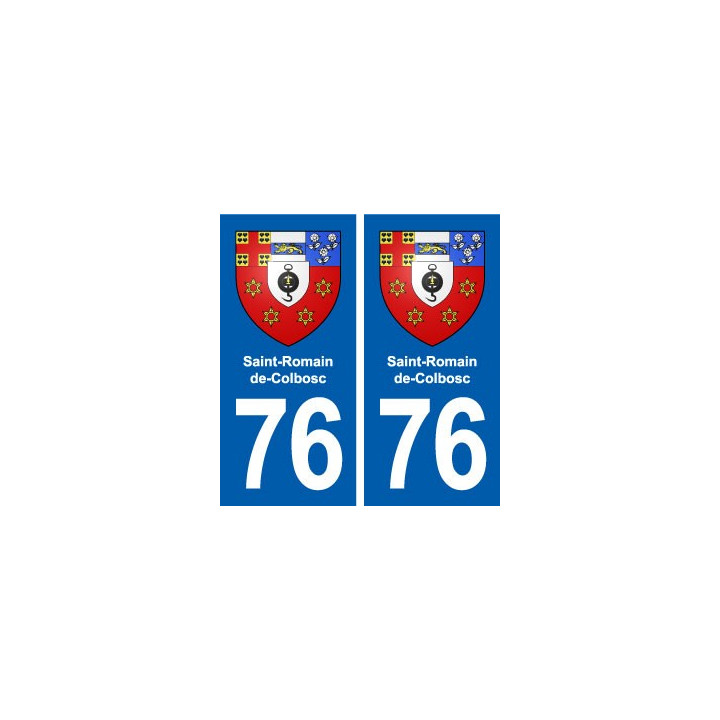 76 Saint-Romain-de-Colbosc blason autocollant plaque stickers ville