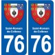 76 Saint-Romain-de-Colbosc blason autocollant plaque stickers ville