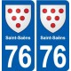 76 Saint-Saëns blason autocollant plaque stickers ville