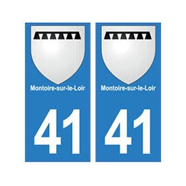 41 Montoire-sur-le-Loir autocollant plaque blason armoiries stickers département ville