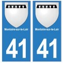 41 Montoire-sur-le-Loir autocollant plaque blason armoiries stickers département ville
