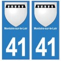 41 Montoire-sur-le-Loir autocollant plaque blason armoiries stickers département ville