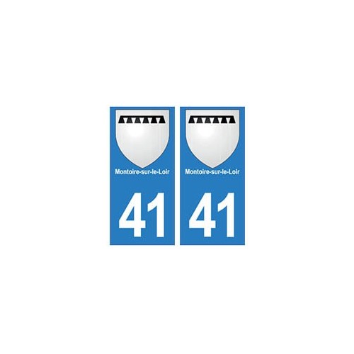 41 Montoire-sur-le-Loir autocollant plaque blason armoiries stickers département ville