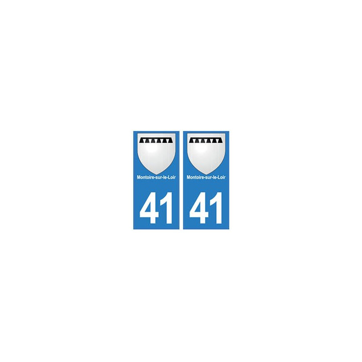 41 Montoire-sur-le-Loir autocollant plaque blason armoiries stickers département ville