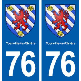 76 Tourville-la-Rivière blason autocollant plaque stickers ville