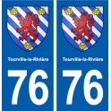 76 Tourville-la-Rivière blason autocollant plaque stickers ville