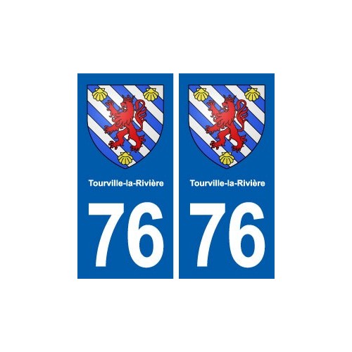 76 Tourville-la-Rivière blason autocollant plaque stickers ville