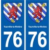 76 Tourville-la-Rivière blason autocollant plaque stickers ville