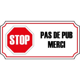stop pas de pub publicité boite aux lettres sticker autocollant logo 3