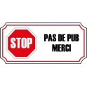 stop no pub pubblicità cassetta postale adesivo decalcomania logo 3