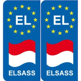 EL europe drapeau Elsass autocollant plaque sticker plaque
