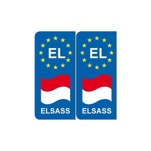 EL europe drapeau Elsass autocollant plaque sticker plaque