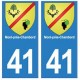 41 Mont-près-Chambord autocollant plaque blason armoiries stickers département ville