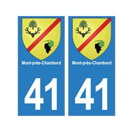 41 Mont-près-Chambord autocollant plaque blason armoiries stickers département ville