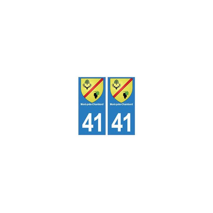 41 Mont-près-Chambord autocollant plaque blason armoiries stickers département ville