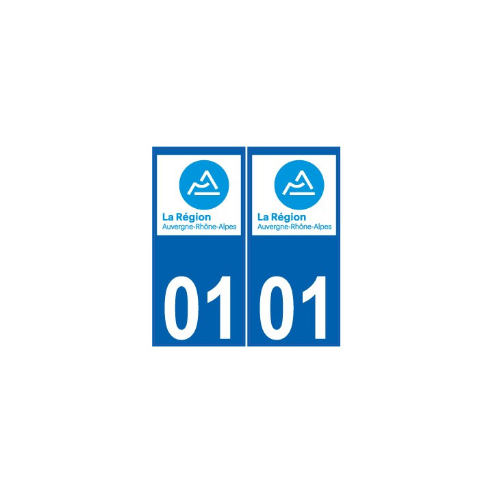 01 Ain autocollant plaque nouveau logo