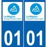 01 Ain autocollant plaque nouveau logo