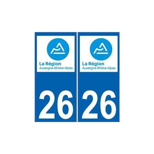 26 Drôme autocollant plaque nouveau logo