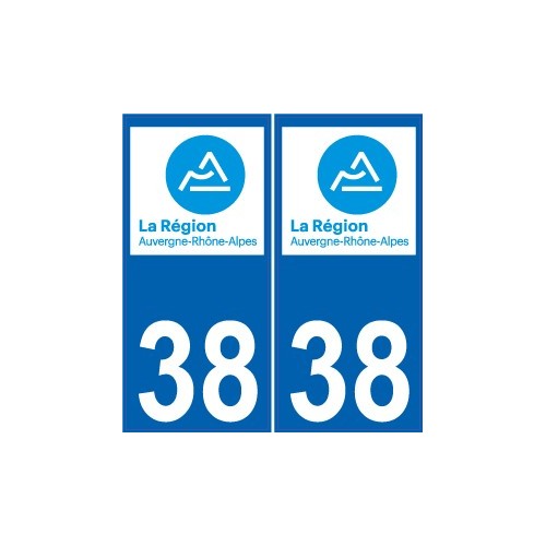 38 Isère autocollant plaque nouveau logo