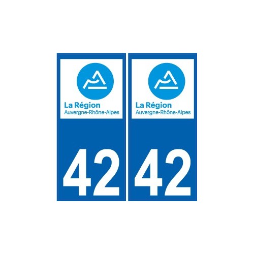 42 Loire autocollant plaque nouveau logo