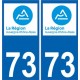 73 Savoie Rhône Alpes nouveau logo autocollant plaque