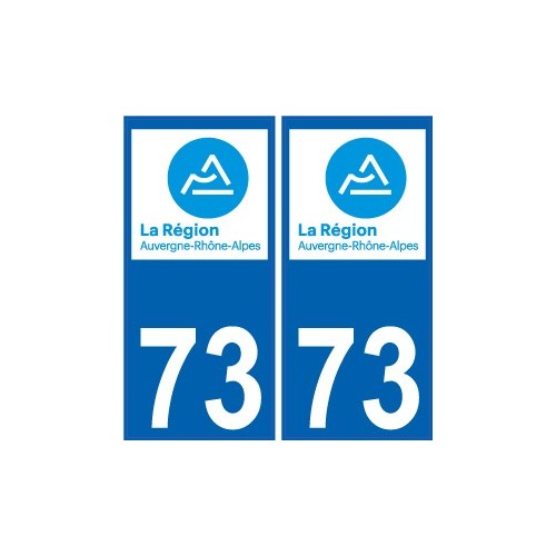 73 Savoie Rhône Alpes nouveau logo autocollant plaque