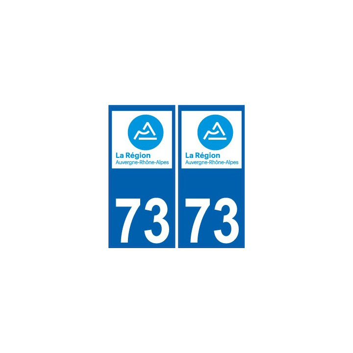 73 Savoie Rhône Alpes nouveau logo autocollant plaque