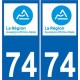 74 Haute Savoie Rhône Alpes nouveau logo autocollant plaque