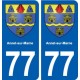 77 Annet-sur-Marne blason autocollant plaque stickers ville