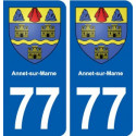 77 Annet-sur-Marne blason autocollant plaque stickers ville