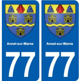 77 Annet-sur-Marne blason autocollant plaque stickers ville