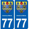 77 Annet-sur-Marne blason autocollant plaque stickers ville