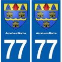 77 Annet-sur-Marne blason autocollant plaque stickers ville