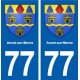 77 Annet-sur-Marne blason autocollant plaque stickers ville