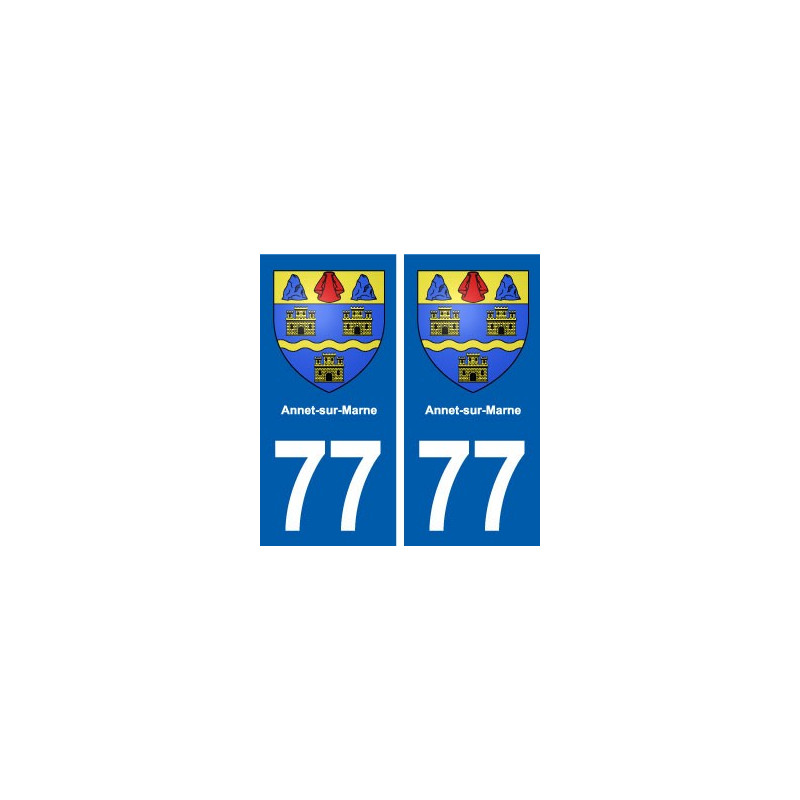 77 Annet-sur-Marne blason autocollant plaque stickers ville