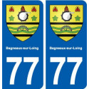 77 Bagneaux-sur-Loing blason autocollant plaque stickers ville