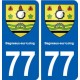 77 Bagneaux-sur-Loing blason autocollant plaque stickers ville