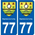 77 Bagneaux-sur-Loing blason autocollant plaque stickers ville